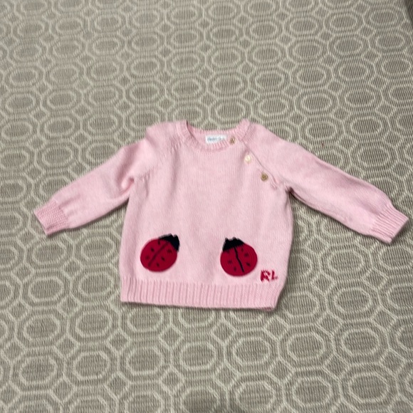 Ralph Lauren Baby Ladybug 100% Cotton Sweater - Picture 1 of 6